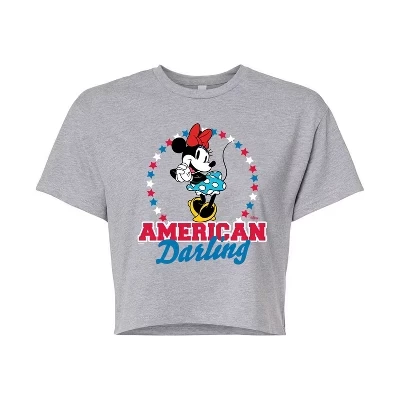 Женская укороченная футболка с рисунком American Darling Minnie