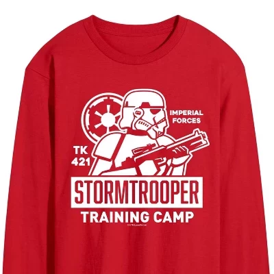 Men's -  - Storm Trooper Training Long Sleeve Graphic T-Shirt red