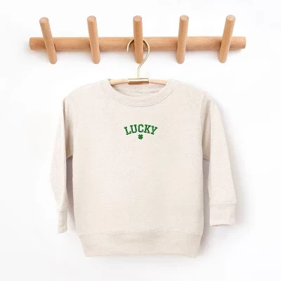 Молодежная ультрамягкая толстовка с вышивкой Lucky Clover и графическим принтом natural