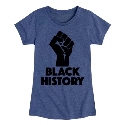 Футболка для девочек Instant Message Black History, синяя