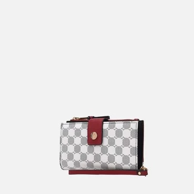 Женский кошелек MKF Collection Solene с круглым принтом, красный