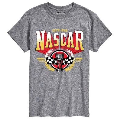 Мужская футболка Nascar Collegiate с принтом, атлетический меланж