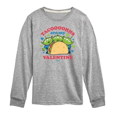Футболка с длинным рукавом Tacos Are My Valentine с графическим рисунком athletic heather