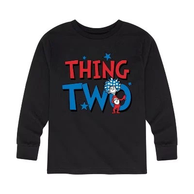 Футболка American Thing Two с длинным рукавом и графическим рисунком черного цвета