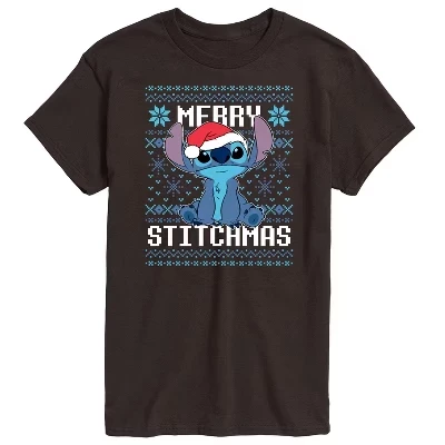 Мужская футболка с коротким рукавом и графическим рисунком Merry Stitchmas Ugly Christmas