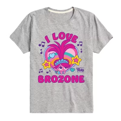 Футболка с коротким рукавом Poppy I Love Brozone с графическим рисунком athletic heather