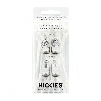 Унисекс шнурки Hickies 1.0 без завязывания, белые