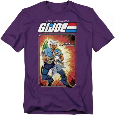 Мужская футболка G.I. JOE Shipwreck Card, фиолетовая