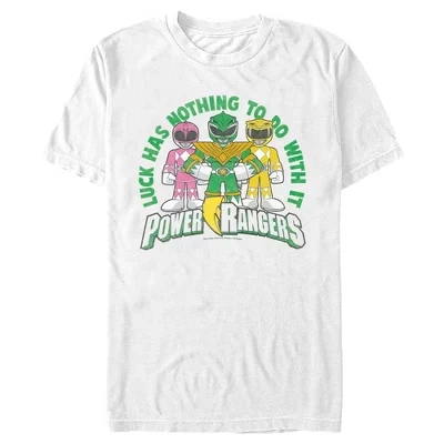 Мужская футболка Power Rangers «Удача ни при чем», белая