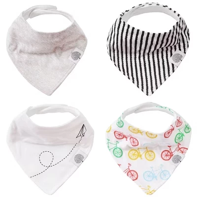 Слюнявчики-банданы Parker Baby Co., 4 шт., «Велосипеды»