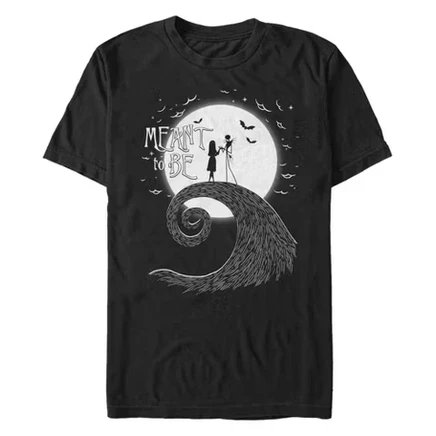 Men's  Halloween Jack Skellington Sally Meant to Be T-Shirt lt / black