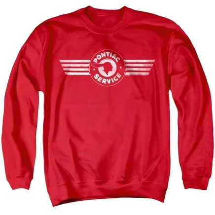 Мужской свитшот Chevrolet Pontiac Service Logo, красный