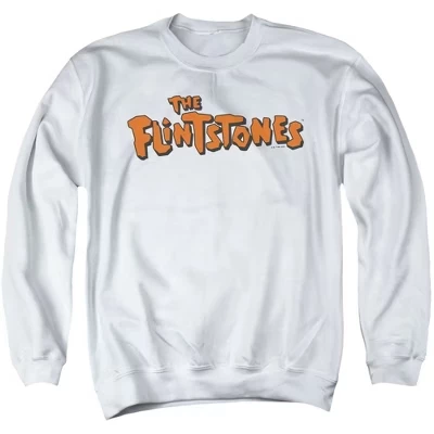 Толстовка с круглым вырезом для взрослых Flintstones Flintstones Logo 2 белая
