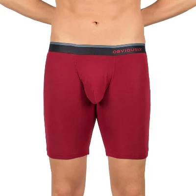 Очевидно, мужские боксеры PrimeMan Boxer с короткими 6-дюймовыми штанинами темно-бордового цвета