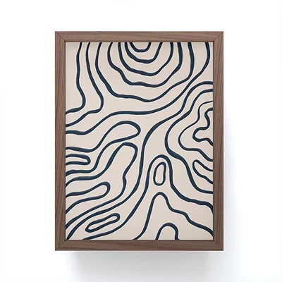 Топографическая карта Алисы Галицыной в рамке Mini Art - Society6 из орехового дерева