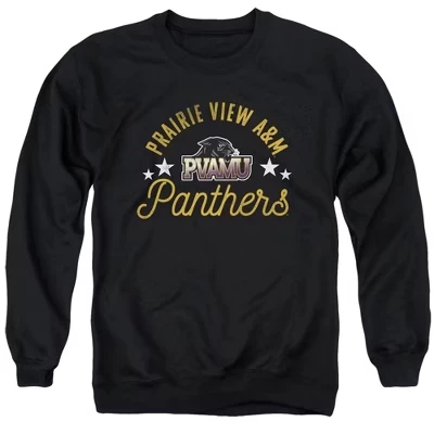 Толстовка с круглым вырезом для взрослых Prairie View A&M University Official Panthers черная