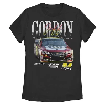 Женская футболка Jeff Gordon Racing Car Number 24 черного цвета