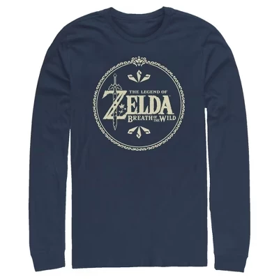 Мужской лонгслив Nintendo Zelda Breath of the Wild, синий