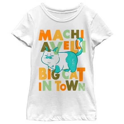 Женская футболка Machiavelli Big Cat in Town белого цвета