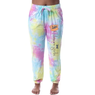 Женские пижамные брюки Luke's Diner с логотипом Tie-Dye Sleep Jogger Разноцветные, многоцветные