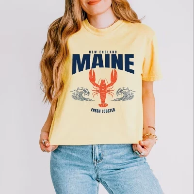 Женская футболка Simply Sage Lobster Waves, сливочная