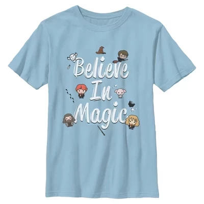 Футболка для мальчика Believe In Magic светло-голубая