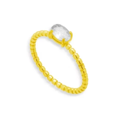 EVRY JEWELS ВОДОНЕПРОНИЦАЕМОЕ кольцо из нержавеющей стали с золотым или посеребренным покрытием Oval Radiance Ring золотое