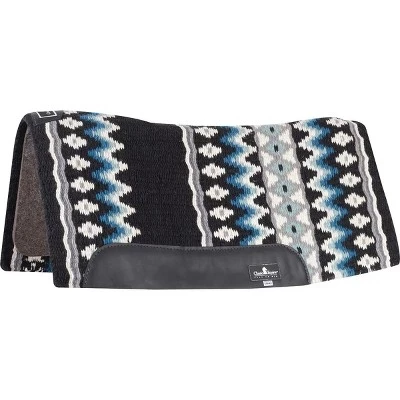 Накидка для седла Western Saddle Pad - 1/2-дюймовый войлок из натуральной шерсти, верх ручной работы, рельефная спинка и рельеф увядания