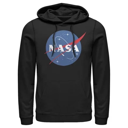 Мужское худи NASA с круговым логотипом, черное