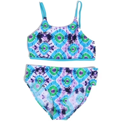 Купальники для девочек из двух частей Swimwears for Girl tie dye