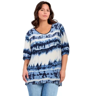Женский топ Avenue Leila Print, синий