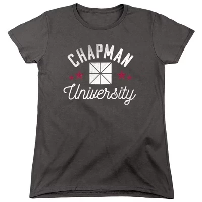 Женская футболка Chapman University Panthers цвета древесного угля