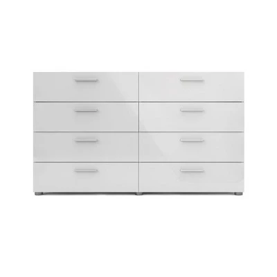 oak structure/white high gloss