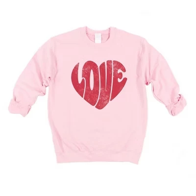 Женский свитшот Simply Sage Market Love Heart, розовый