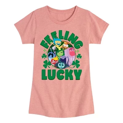 Вывернутая наизнанку футболка с рисунком Feeling Lucky, приталенная, с коротким рукавом