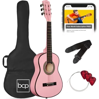 Детская акустическая гитара Best Choice Products 30″, розовая