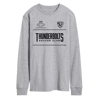 Мужская футболка Athletic heather из джерси с длинным рукавом и графическим рисунком - Thunderbolts - athletic heather