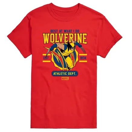 Мужская футболка с коротким рукавом Wolverine Collegiate Scratch с графическим рисунком, красная