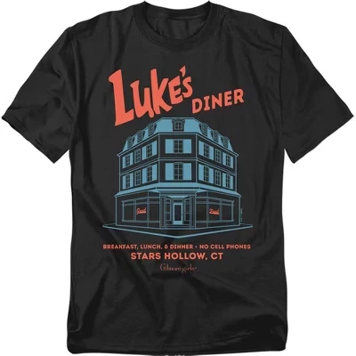 Мужская футболка Gilmore Girls «Закусочная Люка», черная
