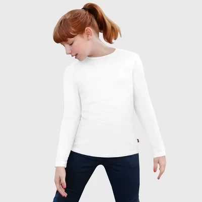 Детская футболка City Threads с длинным рукавом, белая