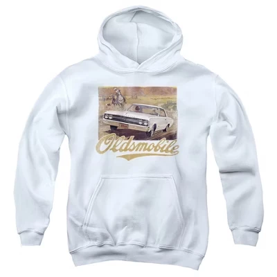 Мальчиковое худи LogoVision Oldsmobile Western, белое