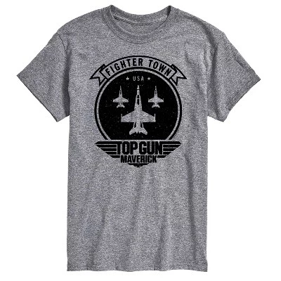 Мужская футболка со значком Fighter Town с коротким рукавом и графическим рисунком athletic heather