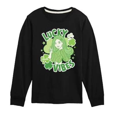 Футболка с длинным рукавом и рисунком Lucky Vibes черного цвета