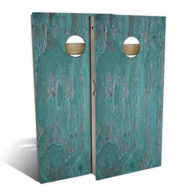 Набор досок Rustic Blue Cornhole | Включает в себя (2) доски, (8) Сумки и дополнительные аксессуары, а также чехол для переноски