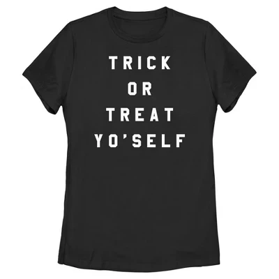 Женская футболка Lost Gods Halloween Trick Or Treat Yo' Self черного цвета