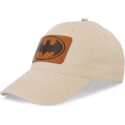 Унисекс бейсболка Warner Bros. Бэтмен кожаный, бежевая