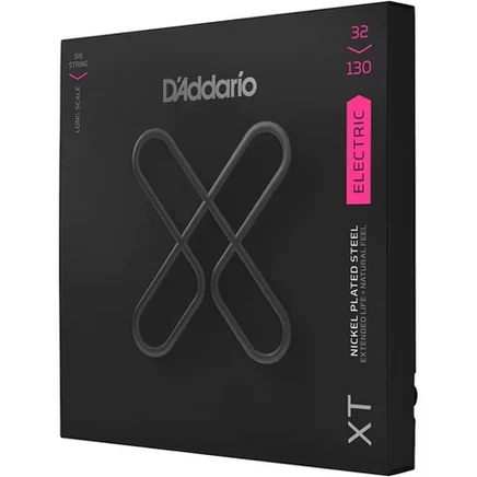 Струны D'Addario XT для бас-гитары, 6 струн, 32–130