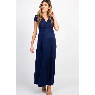 Платье PinkBlush Draped для беременных, синее