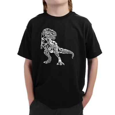 Футболка с надписью Boy's Word Art - Dino Pics, черная