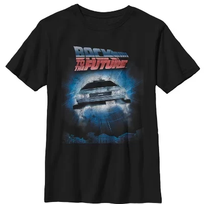 Футболка для мальчиков DeLorean Back to Future, черная